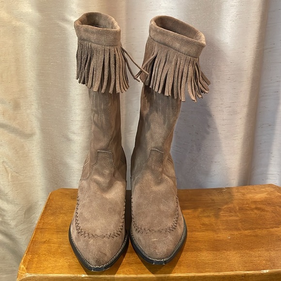 DURANGO CRUSH MAMIE WESTERN FRINGE & WHIPSTITCH SUEDE BOOT SIZE 6.5 NWOT - Picture 3 of 13